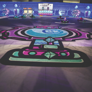Le trophée virtuel au centre de la table de billard BattlePool